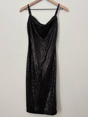 New! Express Sequin Sleeveless Midi Dress